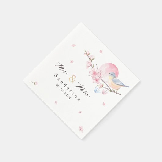 Elegant Spring Floral Wedding Servet (Hoek)