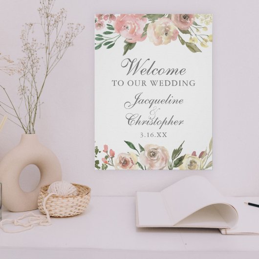 Elegant Spring Floral | Welkom op ons huwelijk Poster