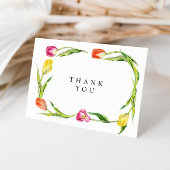 Elegant Spring Flower Tulip Vrijgezellenfeest Bedankkaart