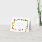 Elegant Spring Flower Tulip Vrijgezellenfeest Bedankkaart (Voorkant)