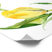 Elegant Spring Flower Tulip Vrijgezellenfeest teke Poster (Hoek)