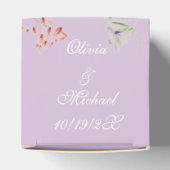 Elegant Spring Flowers Violet Wedding Favor Box Bedankdoosjes (Bovenkant)