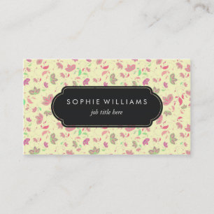 Elegant Spring Flowers Visitekaartje