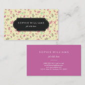 Elegant Spring Flowers Visitekaartje (Voorkant / Achterkant)