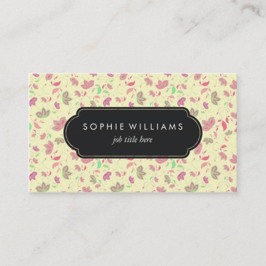 Elegant Spring Flowers Visitekaartje (Voorkant)