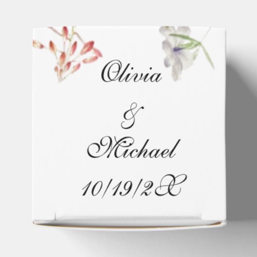 Elegant Spring Flowers Wedding Favor Box Bedankdoosjes (Bovenkant)