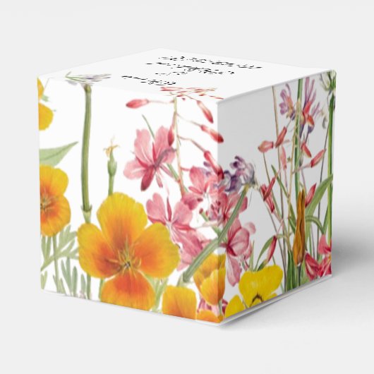 Elegant Spring Flowers Wedding Favor Box Bedankdoosjes (Achterkant)