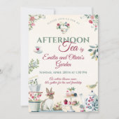 Elegant Spring Garden Afternoon Tea Party Kaart (Voorkant)
