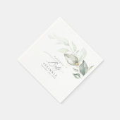 Elegant Spring Greenery Gold Foliage Baby Sprinkle Servet (Hoek)
