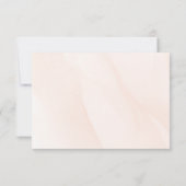 Elegant spring orange flowers with Golden tones RSVP Kaartje (Achterkant)