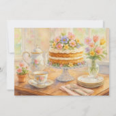 Elegant Spring Tea Party  Kaart (Achterkant)