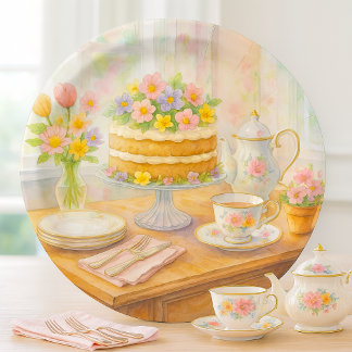 Elegant Spring Tea Party  Papieren Bordje