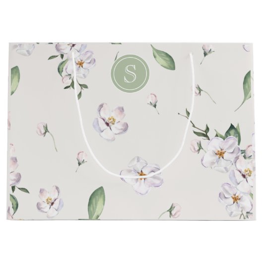 Elegant Spring Waterverf Floral Groot Cadeauzakje (Voorkant)