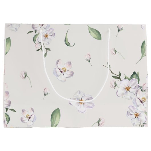 Elegant Spring Waterverf Floral Groot Cadeauzakje (Achterkant)