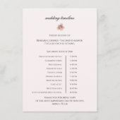 Elegant Spring Wedding Day Schedule Design Informatiekaartje (Voorkant)