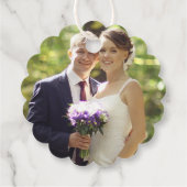 Elegant spring Wedding with tangerine flowers Bedankjes Labels (Achterkant)