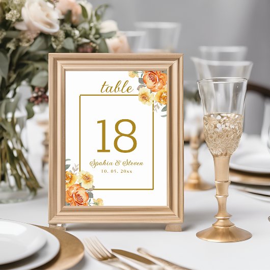 Elegant spring Wedding with tangerine flowers Kaart