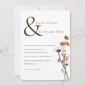 Elegant Spring Wildbloemen Letter BackG Wedding Kaart (Voorkant)