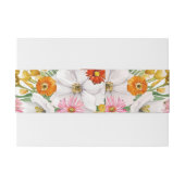 Elegant Spring Wildflower Floral Wedding Uitnodigingen Wikkel (Achterkant Voorbeeld)