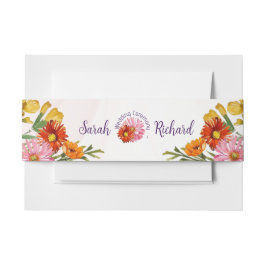 Elegant Spring Wildflower Floral Wedding Uitnodigingen Wikkel