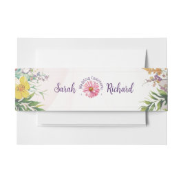 Elegant Spring Wildflower Floral Wedding Uitnodigingen Wikkel