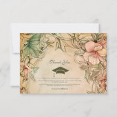 Elegant Spring Wildflower Graduparty Bedankkaart (Voorkant)