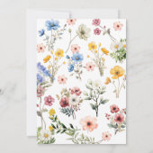 Elegant Spring Wildflower Meadow Garden Afstuderen Kaart (Achterkant)