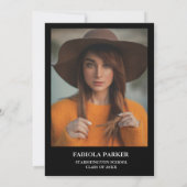 Elegant Spring Wildflower Meadow Garden Afstuderen Kaart (Achterkant)