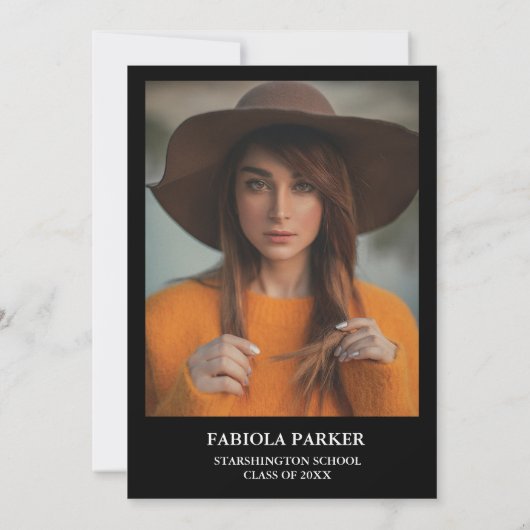 Elegant Spring Wildflower Meadow Garden Afstuderen Kaart (Achterkant)