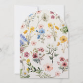 Elegant Spring Wildflower Meadow Garden Afstuderen Kaart (Achterkant)