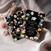 Elegant Spring Wildflower Meadow Garden Afstuderen Kaart