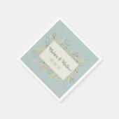 Elegant Spring Wildflower Wedding Servet (Hoek)