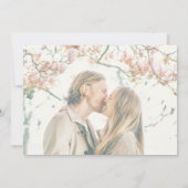 Elegant Spring Wildflowers with Photo Back Save The Date (Achterkant)