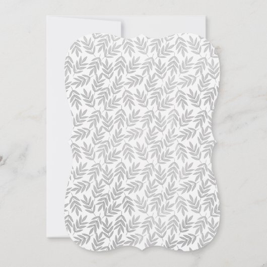 Elegant Spring Woodland Bunny Baby shower Invite Kaart (Achterkant)