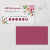 Elegant Springy Floral klantenloyaliteitenkaart Klantenkaartje (Voorkant / Achterkant)