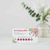 Elegant Springy Floral klantenloyaliteitenkaart Klantenkaartje (Staand voorkant)