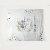 Elegant sprookje | Prinses Verjaardag Achtergrond Wandkleed (Voorkant (horizontaal))