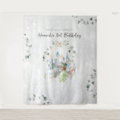 Elegant sprookje | Prinses Verjaardag Achtergrond Wandkleed (Voorkant)