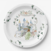 Elegant sprookje | Prinses Verjaardagsfeest Papieren Bordje (Voorkant)