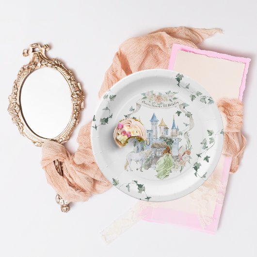 Elegant sprookje | Prinses Verjaardagsfeest Papieren Bordje