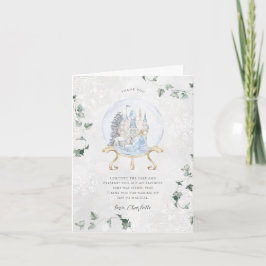 Elegant sprookje | Winter Prinses Verjaardag Bedankkaart