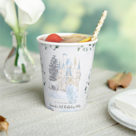 Elegant sprookje | Winter Prinses Verjaardag Papieren Bekers