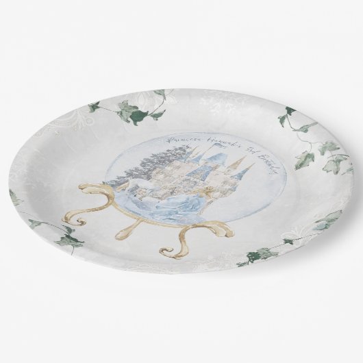 Elegant sprookje | Winter Prinses Verjaardag Papieren Bordje (Gekanteld)