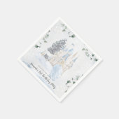 Elegant sprookje | Winter Prinses Verjaardag Servet (Hoek)