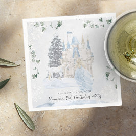 Elegant sprookje | Winter Prinses Verjaardag Servet