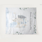 Elegant sprookje | Winter Prinses Verjaardag Wandkleed (Voorkant (horizontaal))