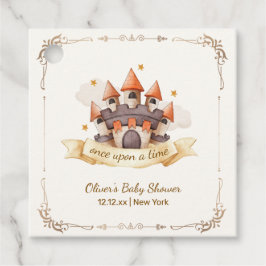 Elegant sprookjesachtig Prince Castle Baby shower Bedankjes Labels