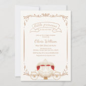 Elegant Sprookjesprinses Carriage Baby shower Kaart (Voorkant)