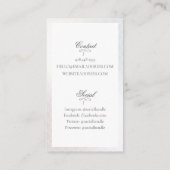 Elegant Spure Silk Pearl Foto Collage Fotografie Visitekaartje (Achterkant)