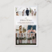 Elegant Spure Silk Pearl Foto Collage Fotografie Visitekaartje (Voorkant)